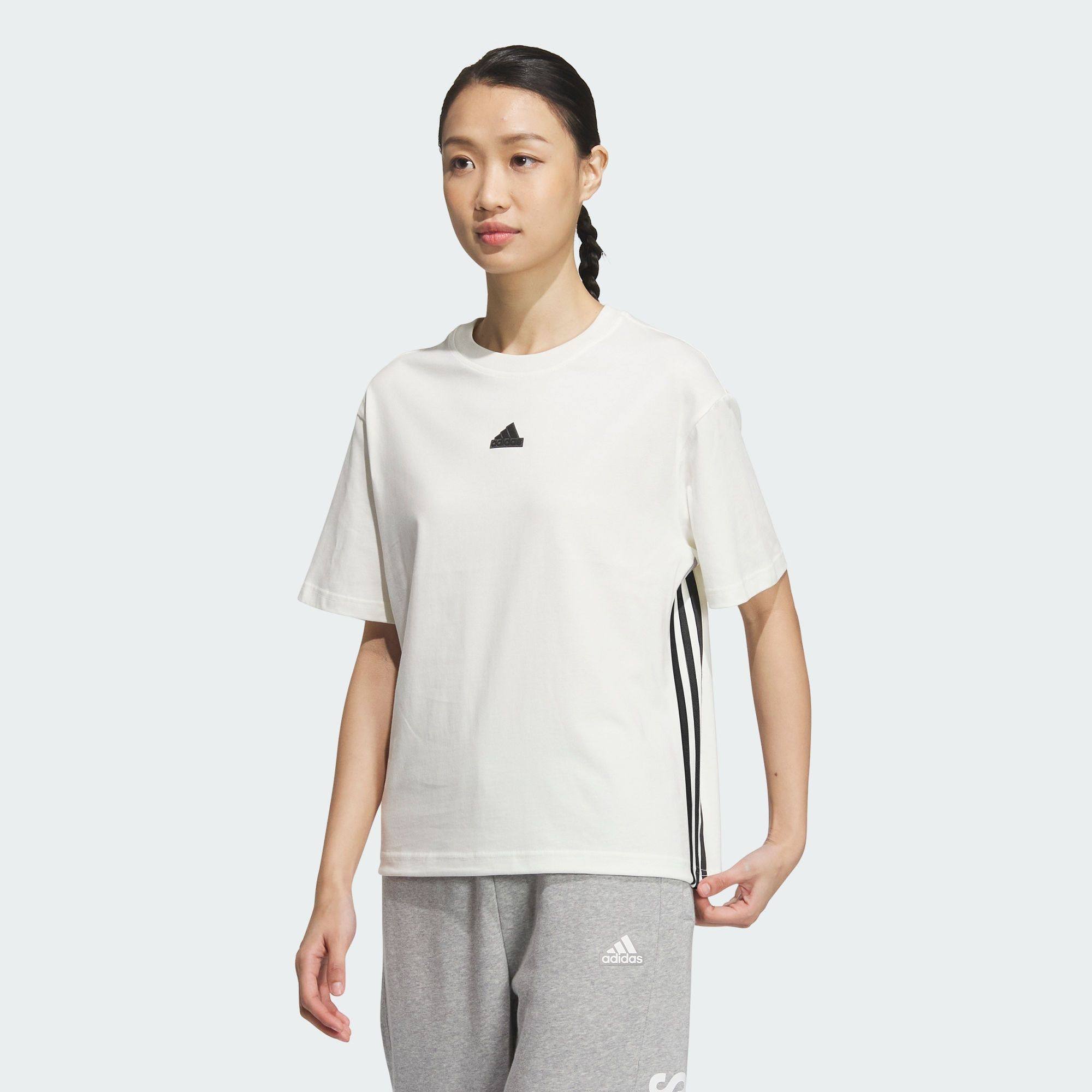 Adidas/阿迪达斯 女子运动休闲宽松短袖圆领T恤 JJ1093