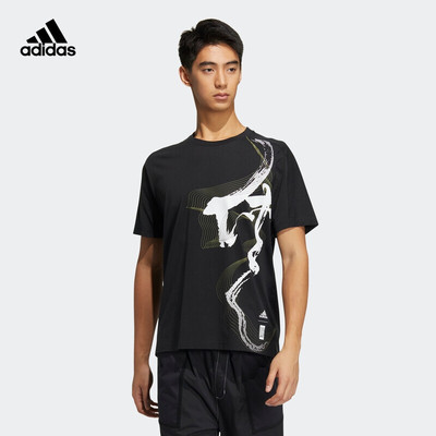 Adidas/阿迪达斯 男女武极运动圆领透气短袖T恤 HE5175 HE5168