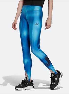 Adidas/阿迪达斯 三叶草高腰女子运动健身休闲长裤紧身裤 HB9402