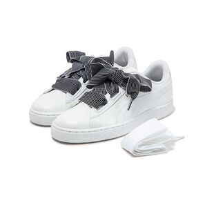 PUMA/彪马 女子 BASKET 运动休闲复古蝴蝶结绑带小白鞋 36519803