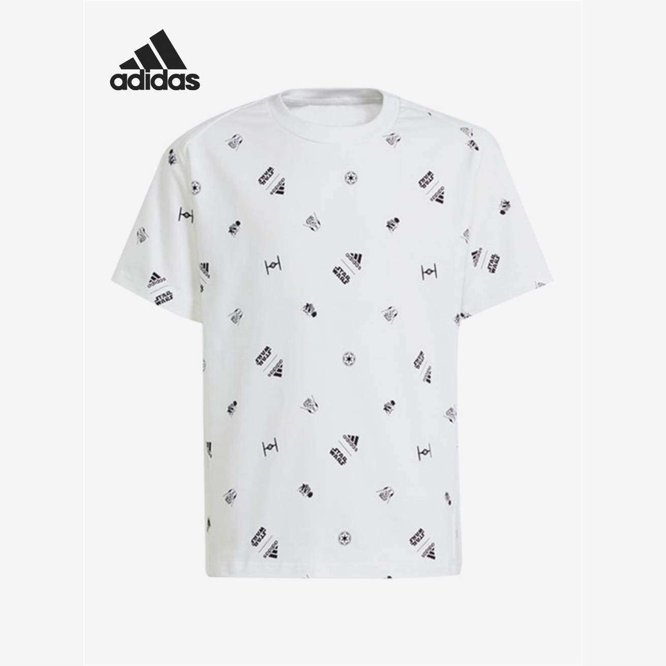 Adidas/阿迪达斯 大童亲子运动休闲圆领短袖T恤 IN7284,运动服/休闲服装,运动T恤,淘宝优惠券,粉丝福利购,淘宝优惠卷