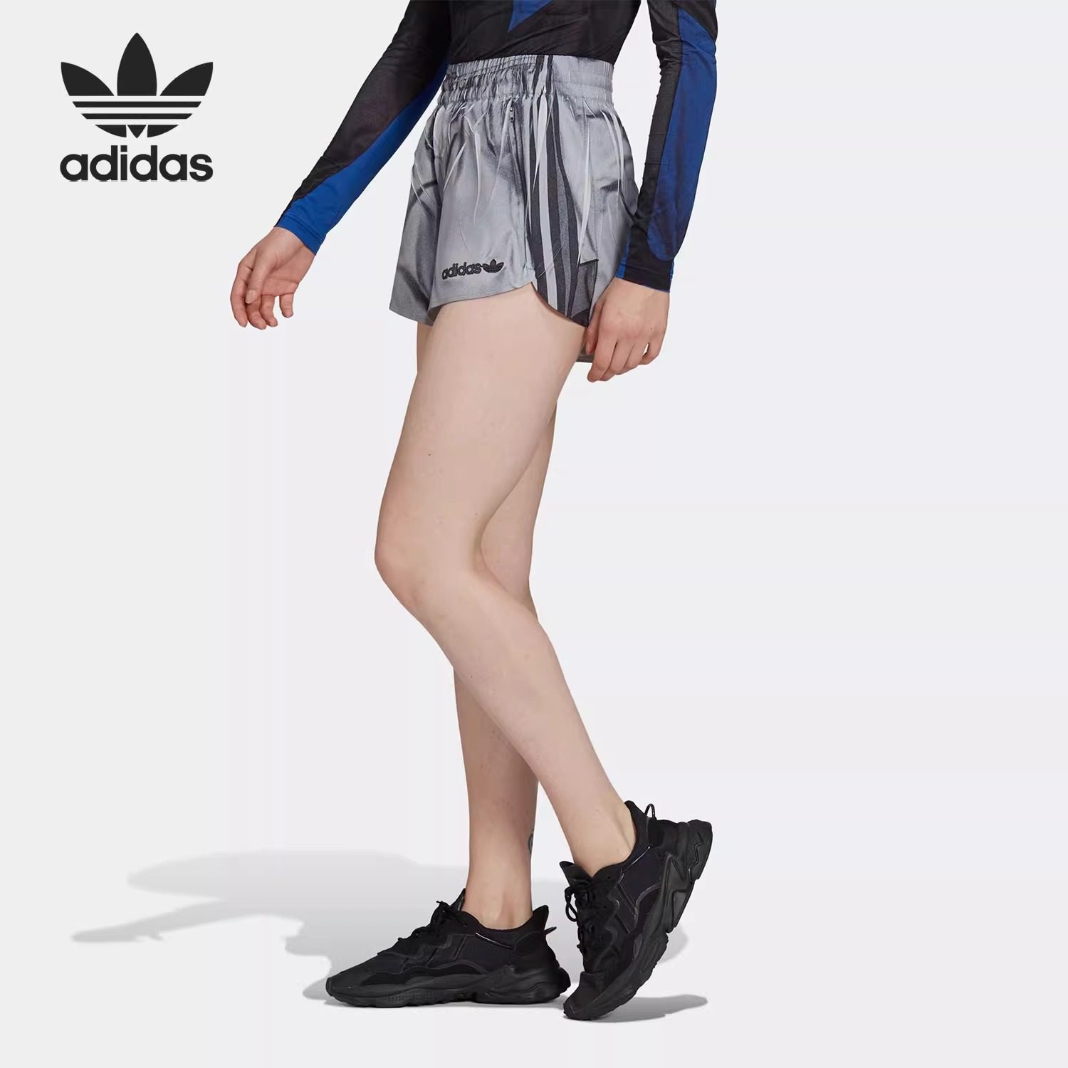 Adidas/阿迪达斯 女子三叶草 PRINT SHORTS 运动短裤 HB9423