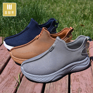 真如界僧鞋春秋季透气厚底一脚蹬居士鞋北京布鞋男和尚夏款休闲鞋