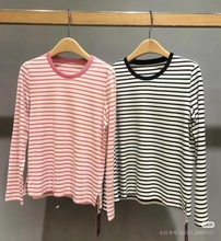 ZUC专柜正品2025春1休闲经典条纹棉宽松长袖T恤C251TS02原795