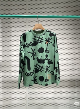 A0261TS18素V2026春1款895国内商场正品代购Misaki涂鸦长袖T恤