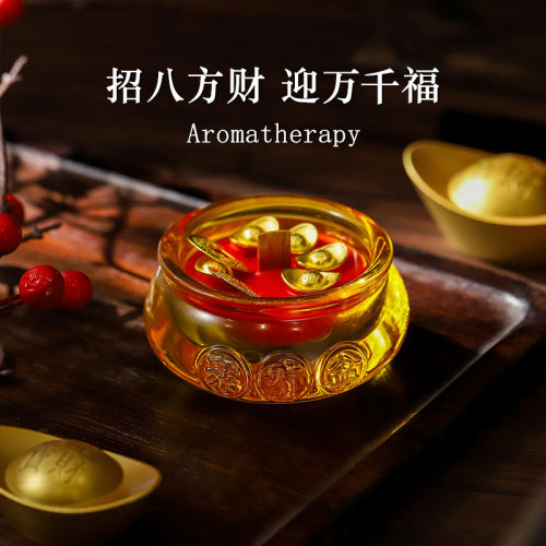 聚宝盆木质调香薰蜡烛持久留香
