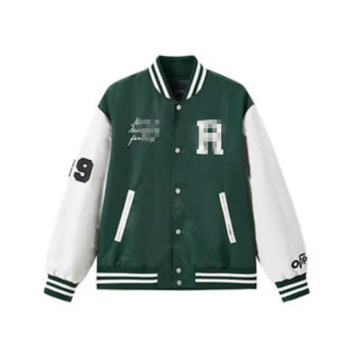 美式毛巾绣棒球服夹克
