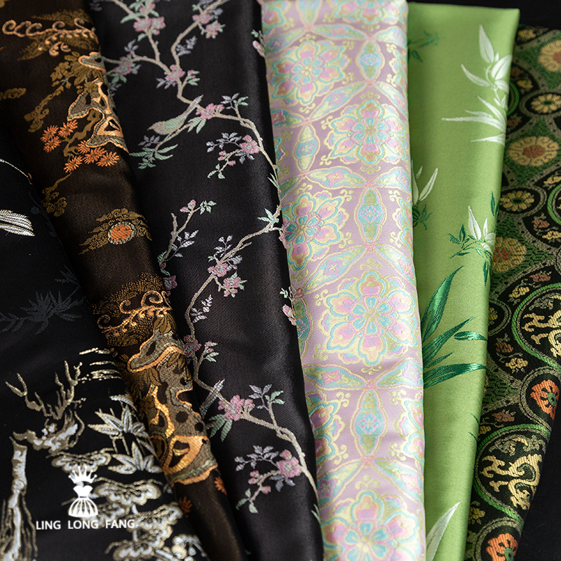 布料宋锦缎新中式服装设计