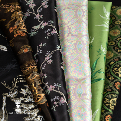 布料宋锦缎新中式服装设计