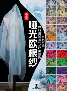 哑光欧根纱高密轻盈飘逸面料