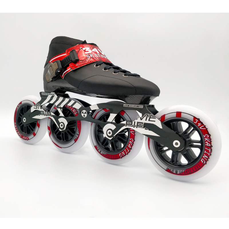 清仓特惠滑启追影儿童成人专业碳纤维速滑鞋竞速轮滑鞋