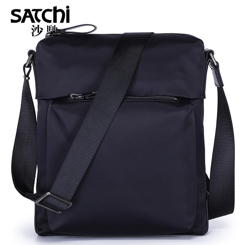 沙驰布包新款单肩包男士休闲运动背包竖款斜挎包韩版潮小包包男包