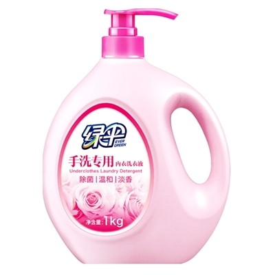 绿伞手洗内衣洗衣液1kg瓶装 男女士内裤文胸清洗液洁净除味去污渍