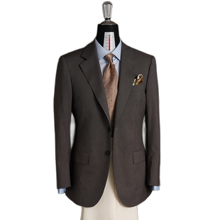 【1881意大利面料】复古大地色羊毛混纺西服男士商务宴会西装男