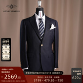 Tallia 新款 教父套装 藏蓝进口面料商务休闲金扣西服套装 男结婚