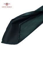 【 Zhuoya Series 】 Italian handcrafted three-fold mulberry silk business formal wedding retro green twill tie for men thumbnail 5