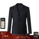 GIEVES 结婚 男正装 CHARLES意大利进口面料男士 纯羊毛黑色西服套装