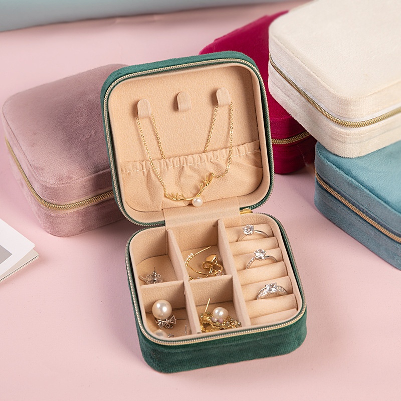 首饰盒珠宝饰品绒布收纳盒戒指项链礼品盒首饰礼盒迷你