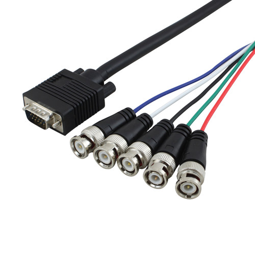 贝桥 V105 电脑视频线转换头vga转bnc线vga转5bnc RGBHV BNC转VGA