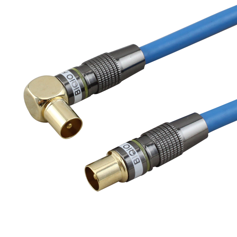 贝桥 K2172L 有线电视线机顶盒tv连接线弯头 90度RF视频线