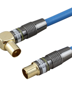 贝桥 K2172L 有线电视线机顶盒tv连接线弯头 90度RF视频线