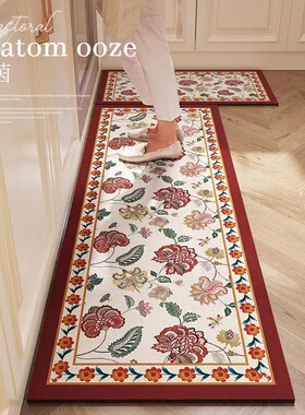 硅藻泥厨房长条地垫吸水吸油可以擦洗软垫防水防油防滑脚垫可定制