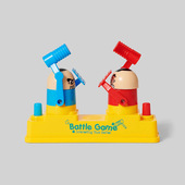 创意双人攻守对战敲头弹簧小人公仔桌面游戏亲子互动儿童玩具礼物