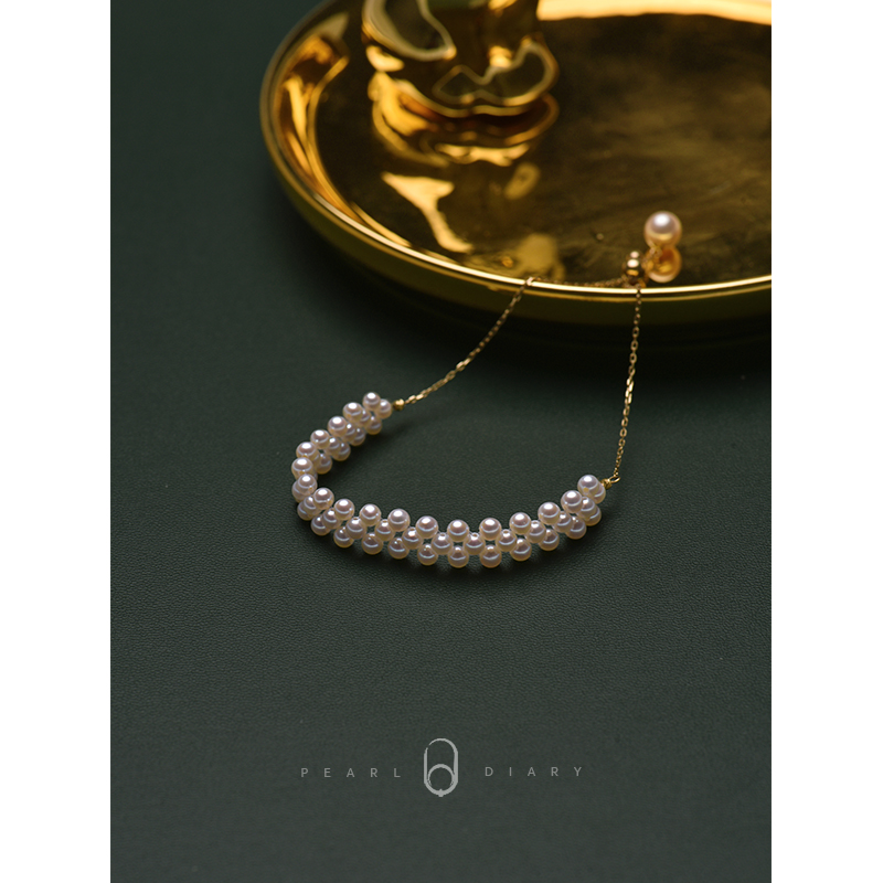 编织极光送礼baby小灯泡珍珠手链