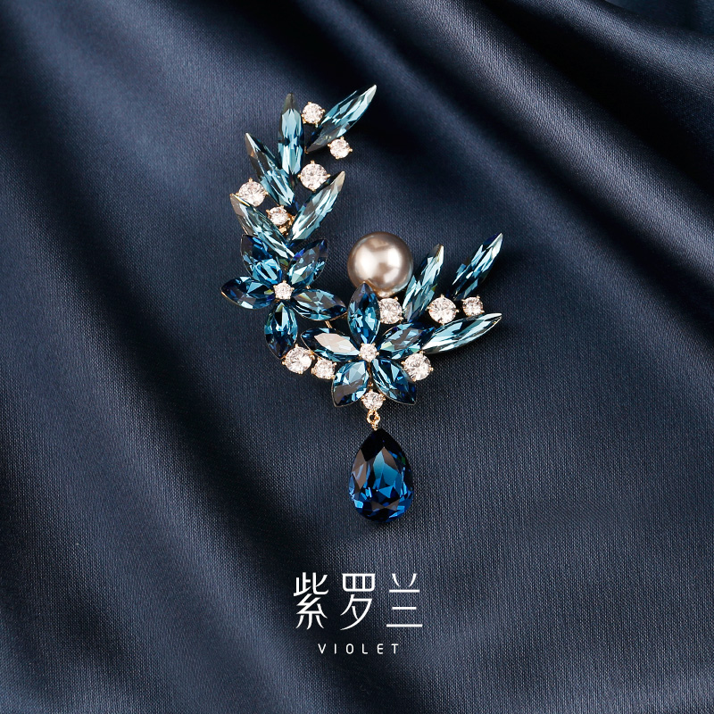 紫罗兰时尚女月亮高档胸针