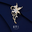 花秘胸针高档女精致生日礼物胸花别针生日礼物 紫罗兰正版