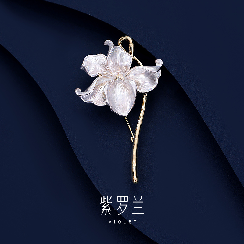 【紫罗兰正版】纯莲胸针高档女精致花朵款胸花别针潮生日礼物