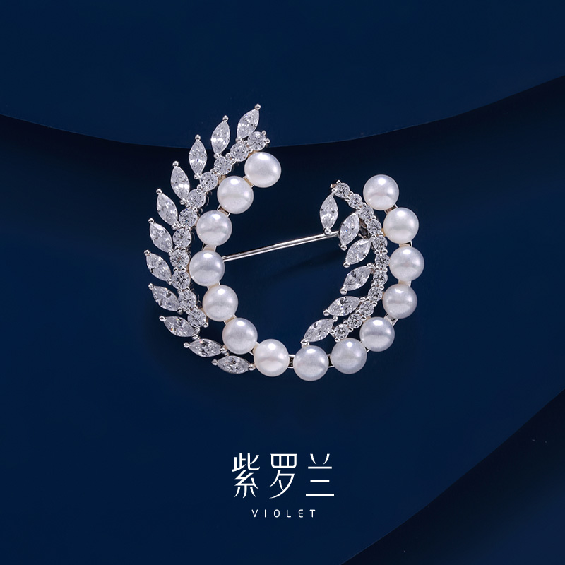 【紫罗兰正版】月满珠胸针