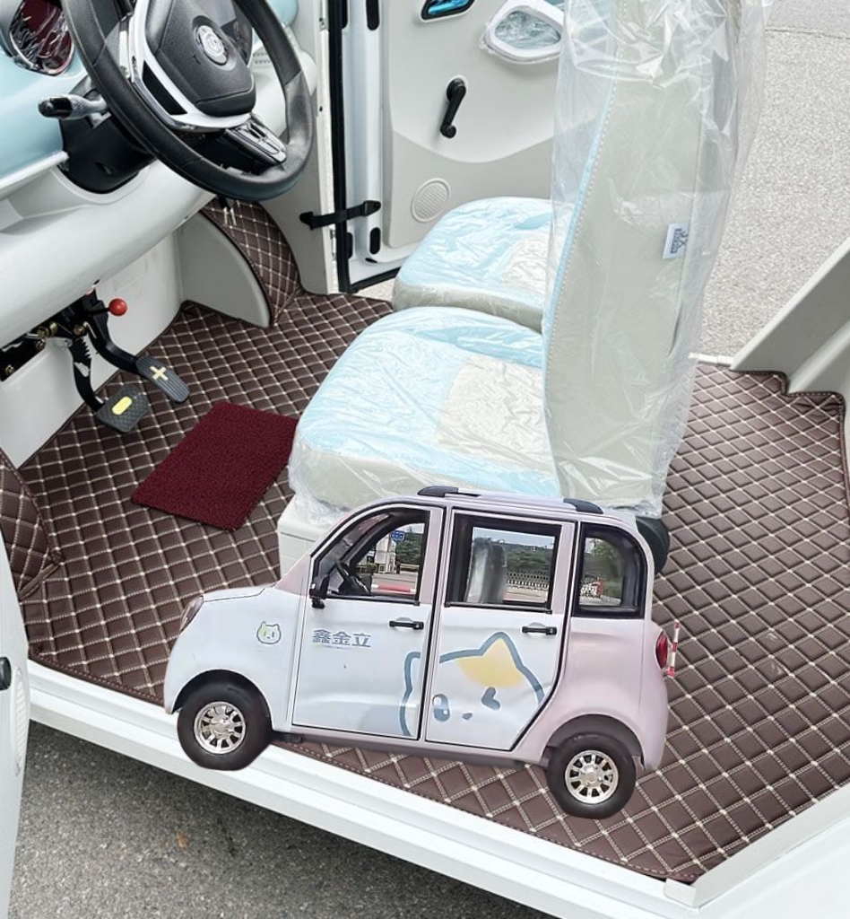 鑫金立T9脚垫四轮电动车脚垫脚踏地垫加厚耐磨防水防滑皮革脚垫