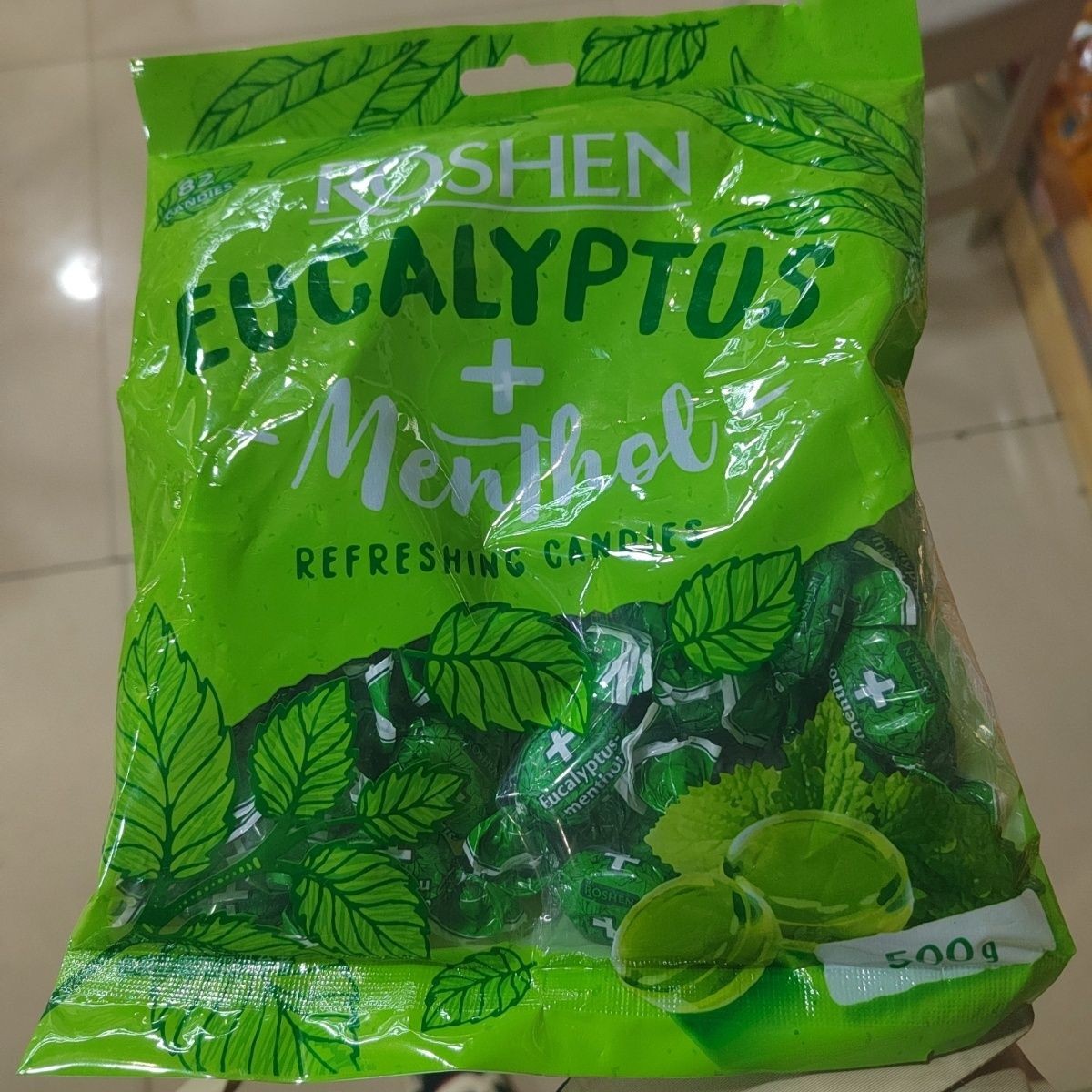 进口薄荷糖乌克兰如胜牌糖果桉叶薄荷味硬质糖果办公室零食品年货