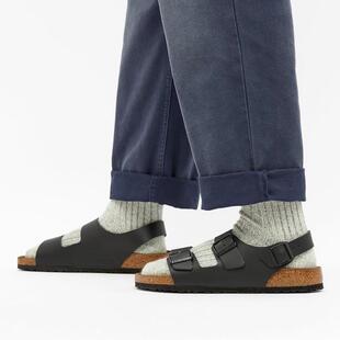 简约百搭黑色夏季 凉鞋 男代购 Birkenstock勃肯Milano专柜简约拖鞋