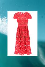 连衣裙2024新款 美国Self 红色裙子优雅气质 Portrait中长款 代购