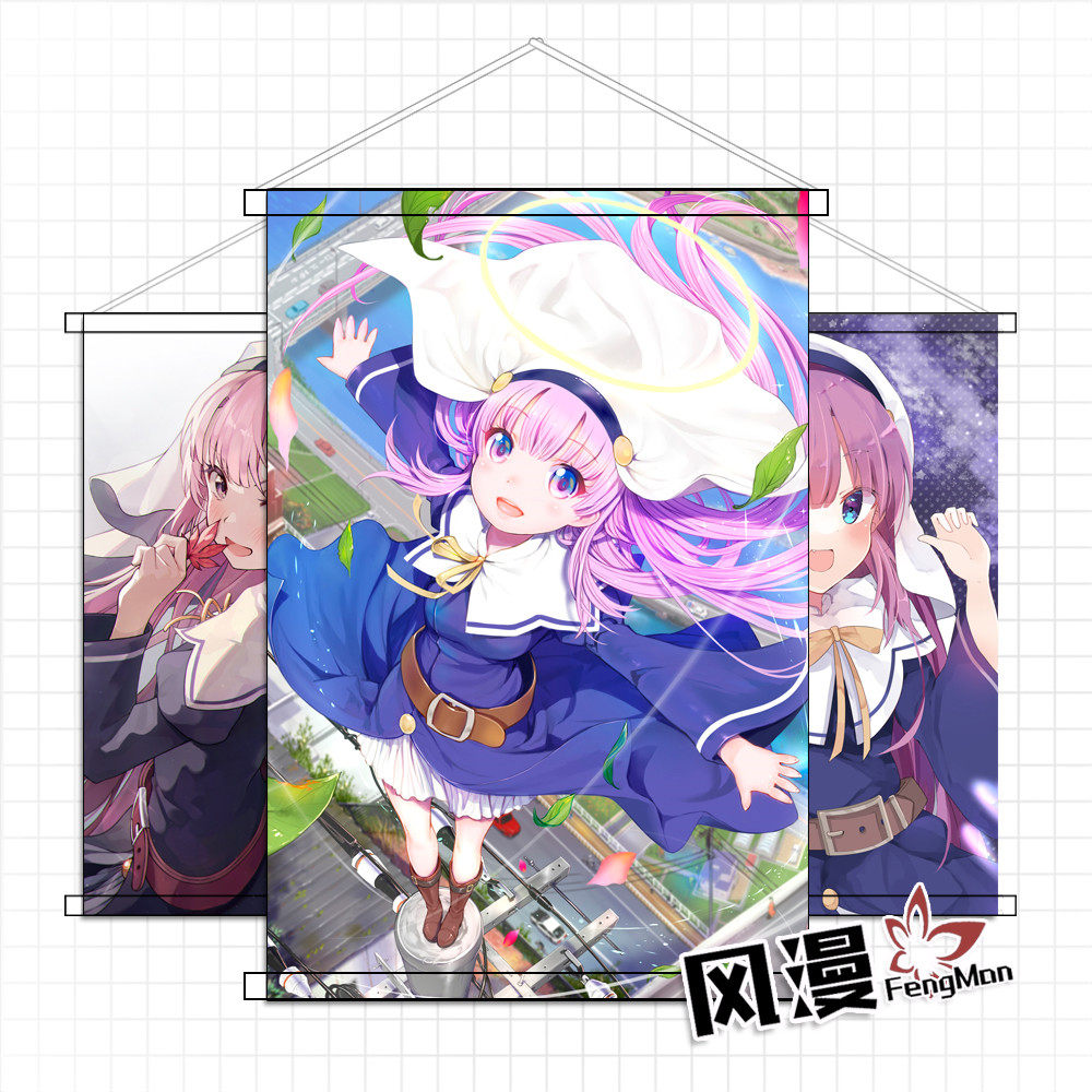 成神之日 雏成神阳太杏子动漫挂画游戏海报 周边卷轴壁画定制超大