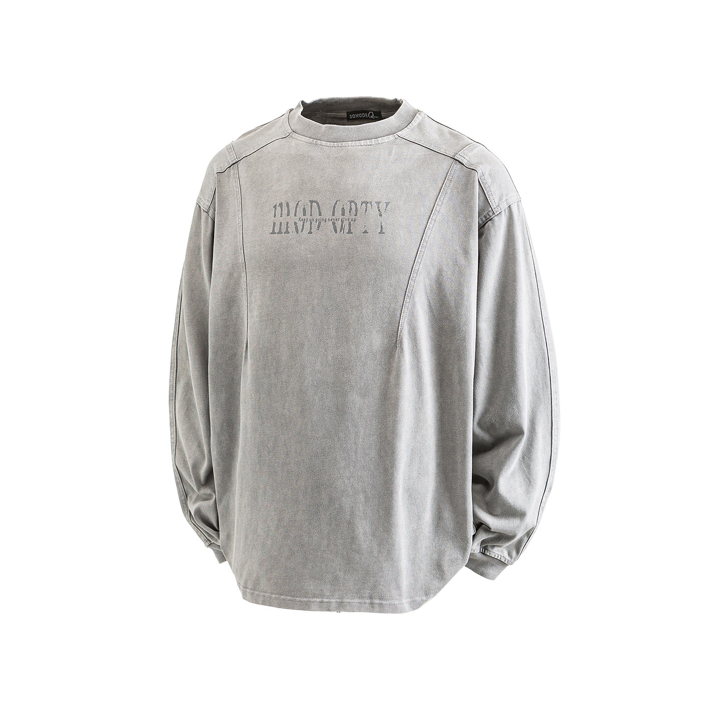 复古暗黑潮牌上衣reflem拼接解构复古个性印花长袖T恤卫衣中性男