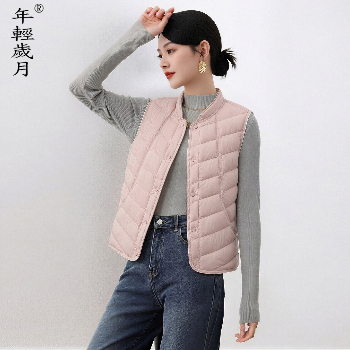 轻薄羽绒马甲女短款内胆白鸭绒小个子配大衣内穿打底背心内搭马夹