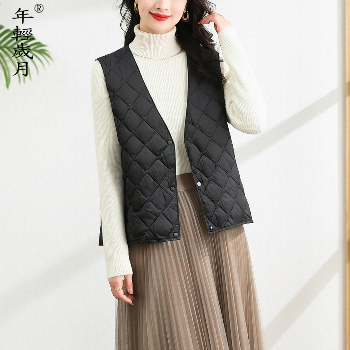 鹅绒羽绒马甲内胆女短款2025冬新款轻薄保暖内搭背心贴身内穿坎肩