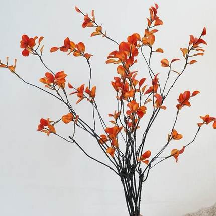 枫叶仿真花干花花束客厅摆设秋叶干树枝树干民宿侘寂风装饰品摆件