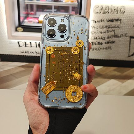 招财小金龟适用iphone13 15苹果14 pro max手机壳12铜钱11保护套XR防摔xs滴胶16 7 8 plus创意13mini女保护壳