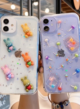 棒棒糖适用华为nova4手机壳3i/e立体2s透明保护套2plus青春少女款