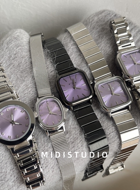 MIDI 小众高级感显白温柔紫色系手表女款轻奢气质精致百搭石英表