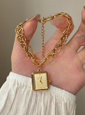 MIDI手表女中古风小方表小众设计轻奢高级感精致小巧手链表女士表