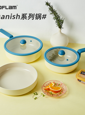 Neoflam家用牛排煎蛋不粘锅电磁炉燃气通用平底锅Danish煎炒锅