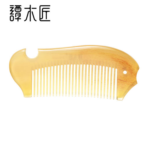 谭木匠羊角梳无柄温润梳子按摩