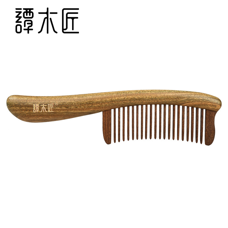 谭木匠元旦新品镶齿梳乐优游天然木梳子女士长发专用经络按摩梳图片