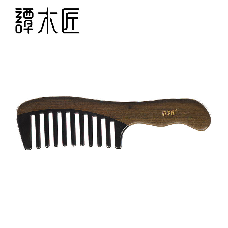 谭木匠正品礼盒GWHJ0205 牛角梳子男士女士专用宽齿木梳 按摩卷发使用感如何?