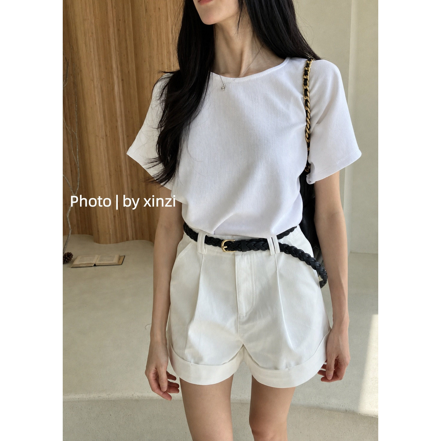 夏季韩系圆领修身短袖T恤女